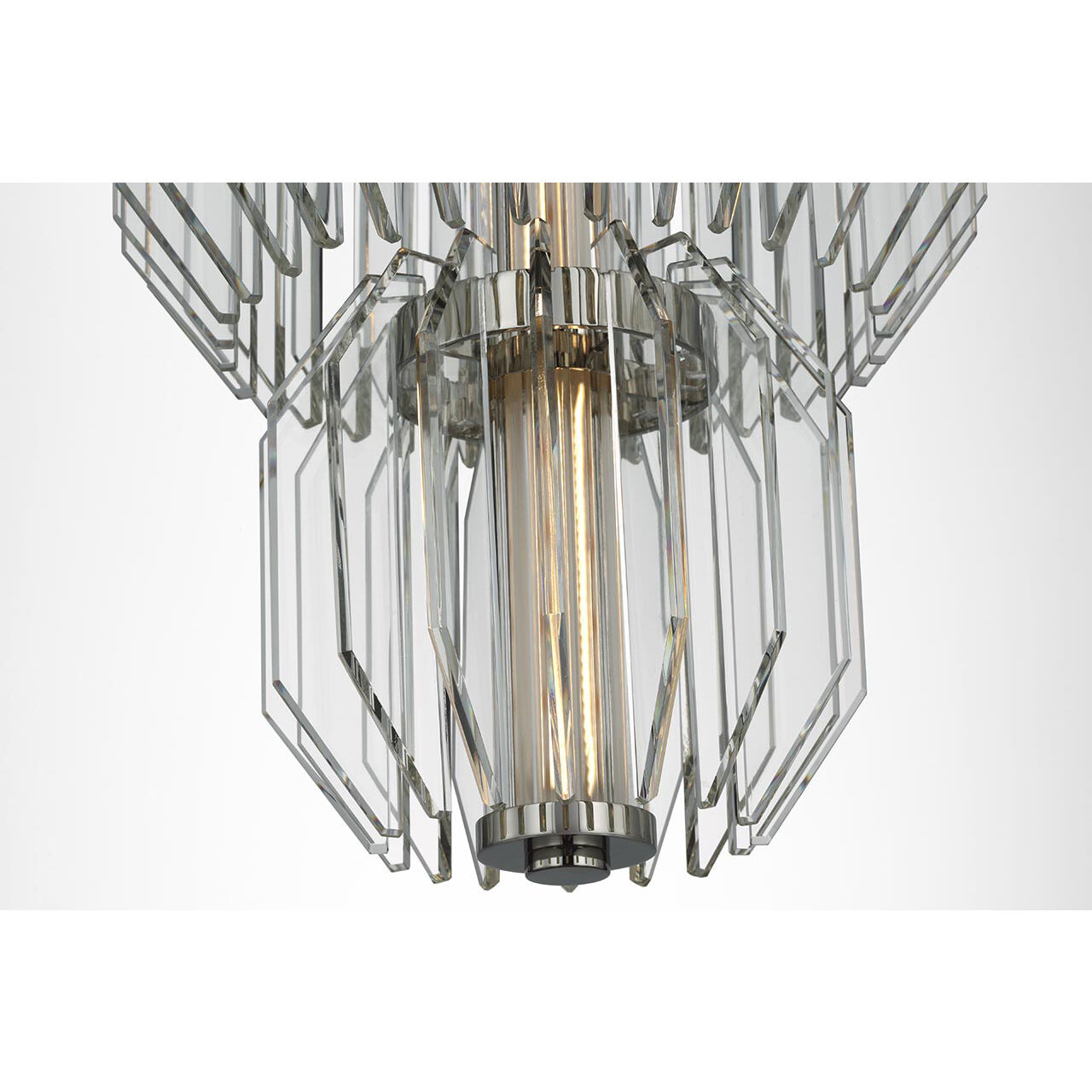 Waterford Killarney LED 19 inch Polished Nickel Layered Entry Chandelier Ceiling Light