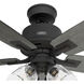 Gatlinburg 44 inch Matte Black with Dark Gray Oak/Matte Black Blades Ceiling Fan