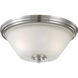 Pittman 2 Light 14 inch Brushed Nickel Flush Mount Ceiling Light