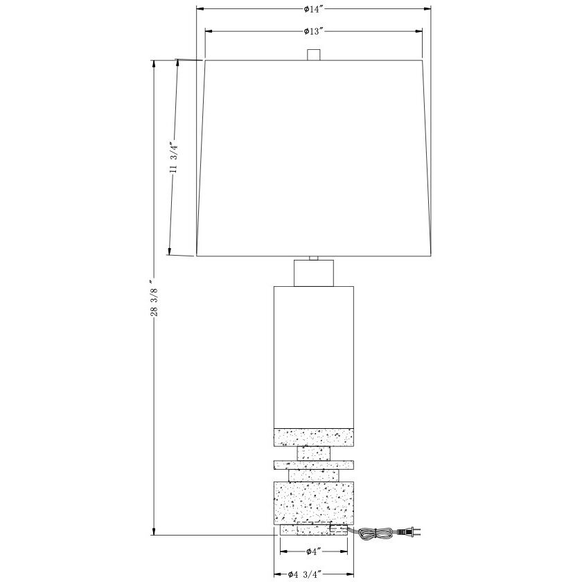 Marcia 28.5 inch 150.00 watt Clear Table Lamp Portable Light