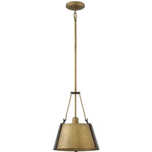 Cartwright LED 12 inch Rustic Brass with Oil Rubbed Bronze Indoor Pendant Ceiling Light
