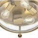 Harper 3 Light 15.75 inch Heritage Brass Indoor Flush Mount Ceiling Light