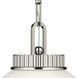 Andorra 1 Light Polished Nickel Pendant Ceiling Light
