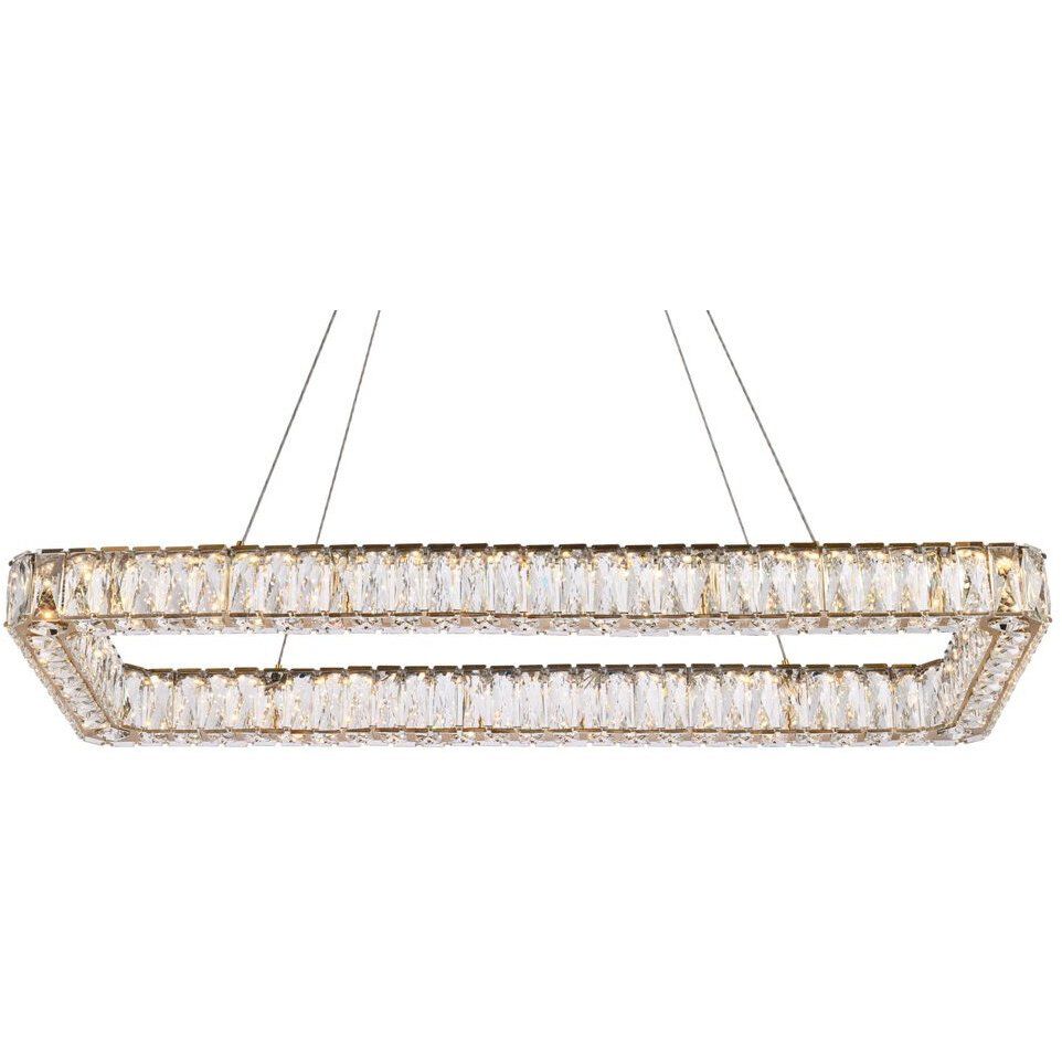 Monroe 1 Light 42 inch Gold Pendant Ceiling Light