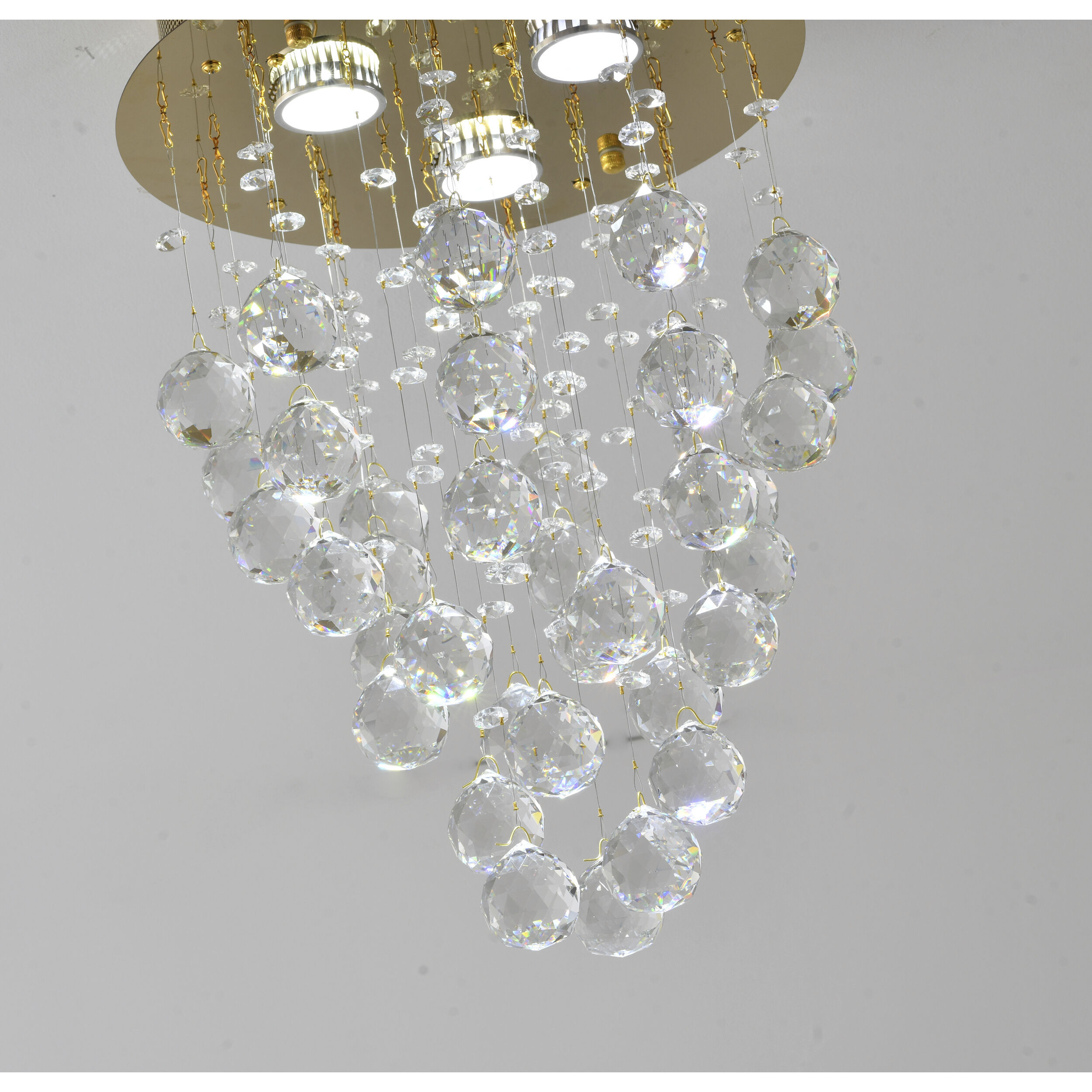 Canada 3 Light 12 inch Gold Semi Flush Mount Ceiling Light