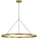 Peter Bristol Cloak LED 48.6 inch Hand-Rubbed Antique Brass Chandelier Ceiling Light