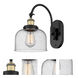 Franklin Restoration Bell 1 Light 8 inch Black Antique Brass Sconce Wall Light