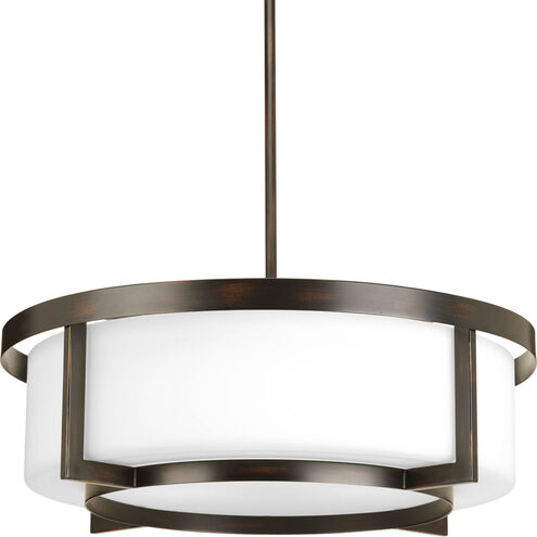 Dynamo 3 Light 21 inch Antique Bronze Pendant Ceiling Light