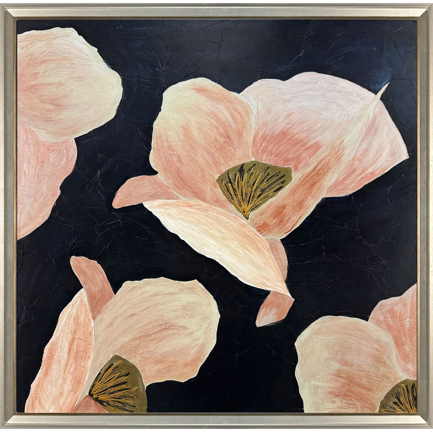 Poppy Perfection Pink and Blue and Black and White Framed Art, The Studio
