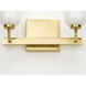 Moore 2 Light 12.5 inch Satin Brass Bath Vanity Wall Light