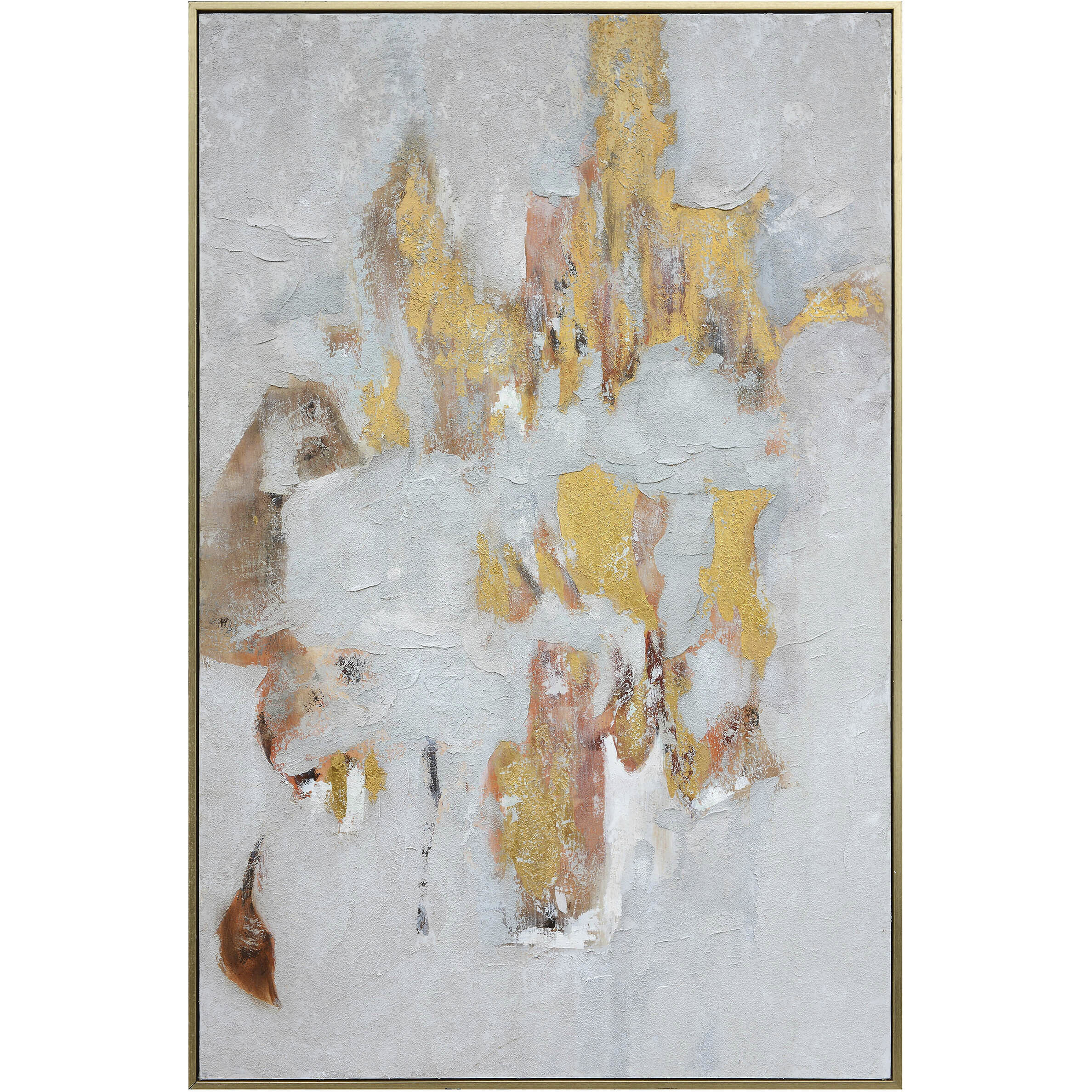 Gilded Echo Study Multicolor and Gold Wall Art