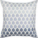 Fabuleuse 18 X 18 inch Light Beige/Light Blue/Denim/Blue Accent Pillow