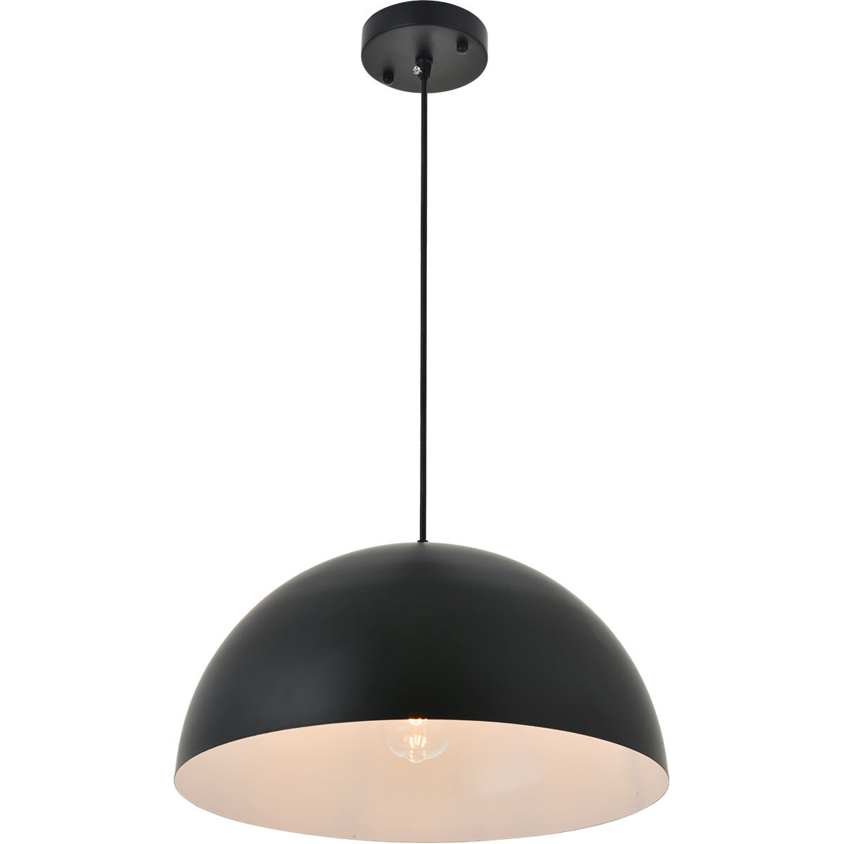 Forte 1 Light 16 inch Black Pendant Ceiling Light
