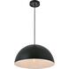Forte 1 Light 16 inch Black Pendant Ceiling Light