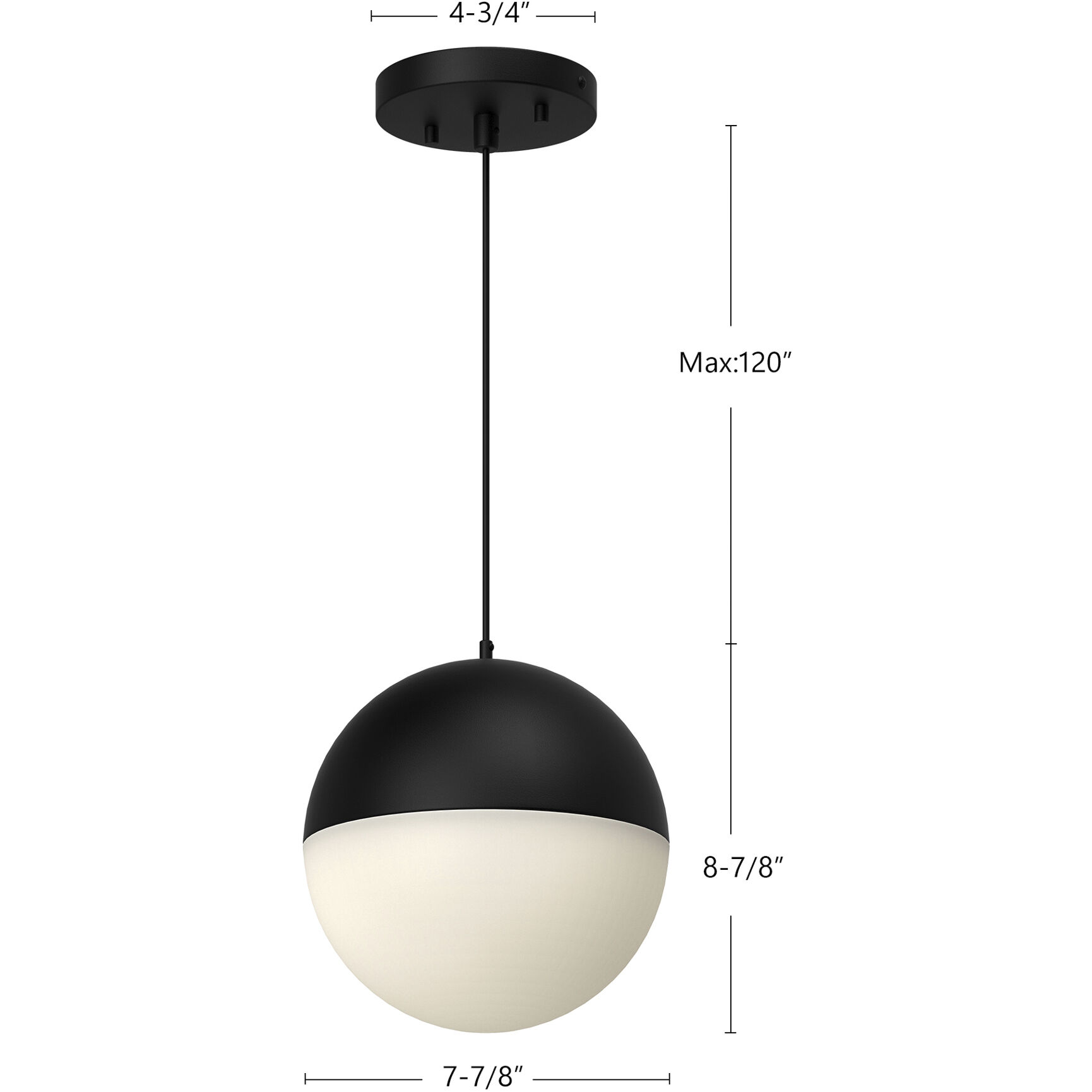 Monae Pendant Ceiling Light in Black
