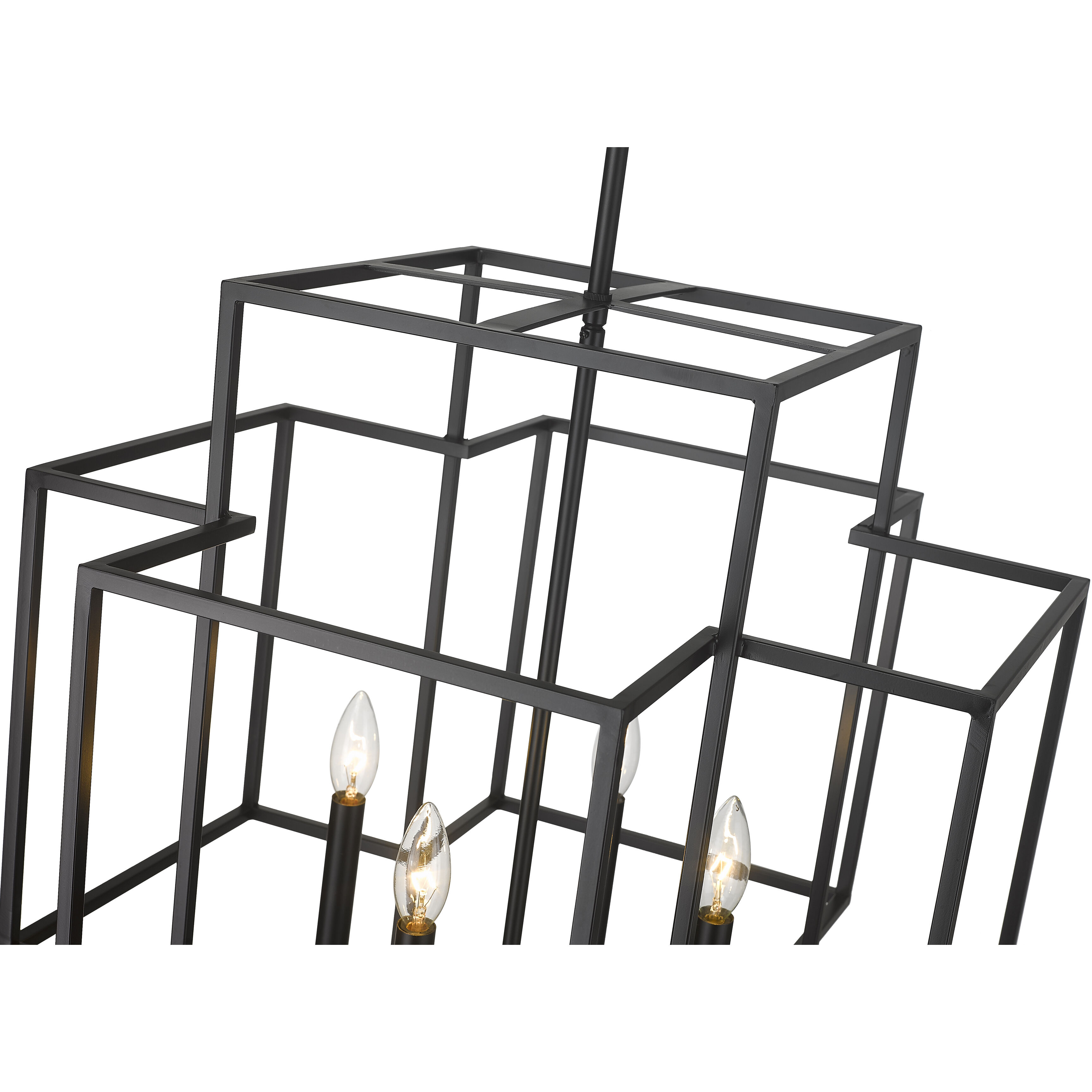 Titania 4 Light 22 inch Matte Black Chandelier Ceiling Light