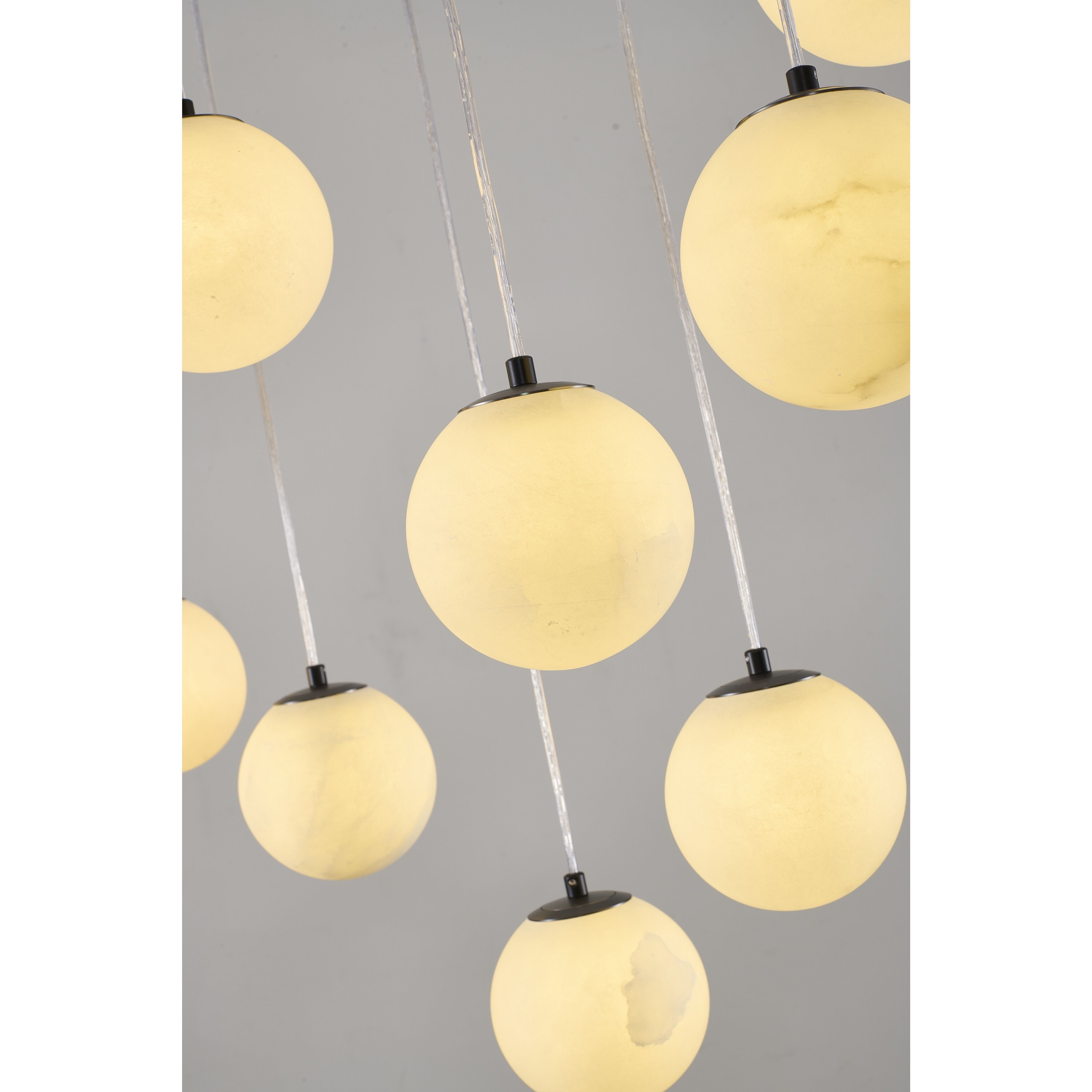 WHP Series 14 Light 14 inch Black Chandelier Ceiling Light