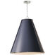 French Maid 3 Light 25.5 inch Blue and Polished Nickel Chandelier Ceiling Light