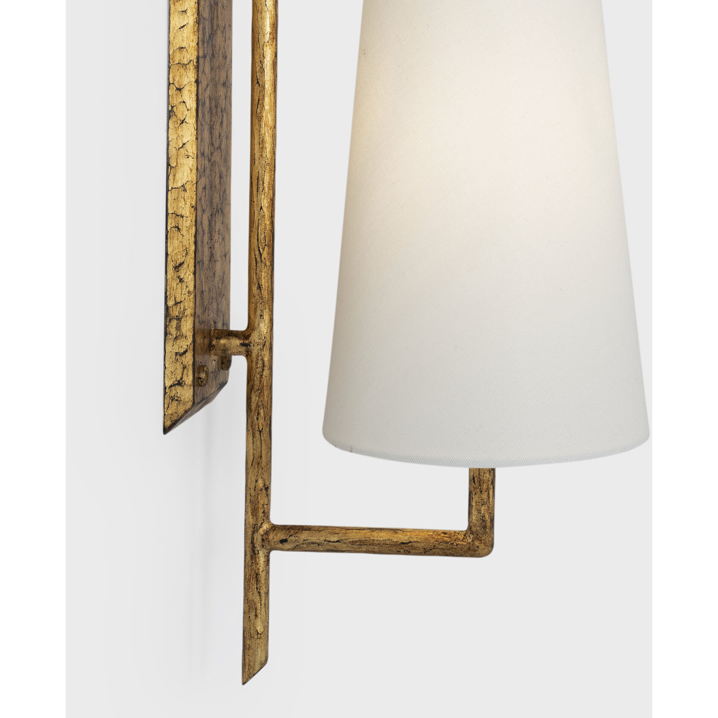 Chapman & Myers Ashton LED 6 inch Gilded Iron Single Sculpted Sconce Wall Light, Large