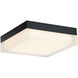 Matrix LED 9 inch Black Flush Mount Ceiling Light in 2700K, 9in.