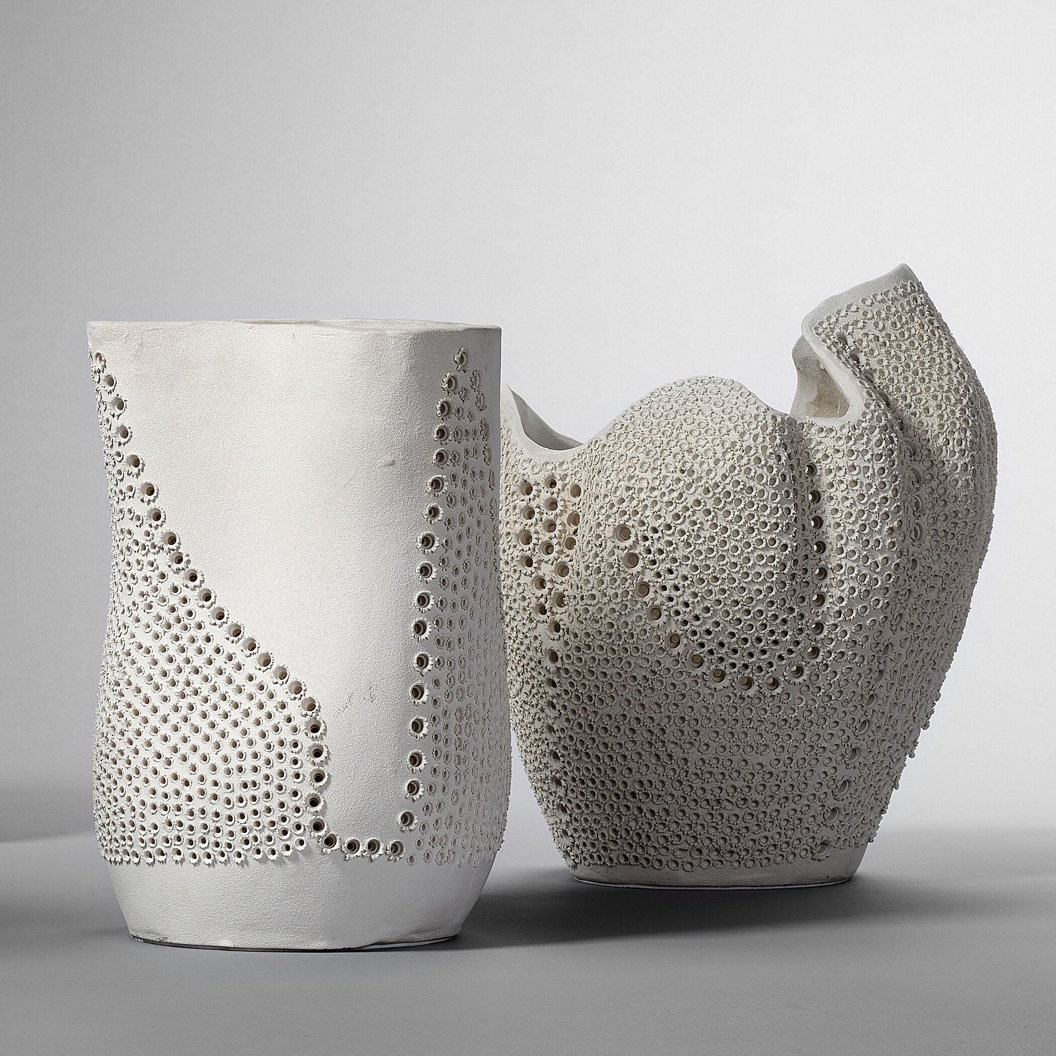 Dynasty 14 X 12 inch Vase in Matte White Porcelain