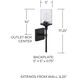 Colton 1 Light 5 inch Matte Black Sconce Wall Light
