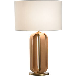 Ovalay 22 inch 100.00 watt Brown and Gold Table Lamp Portable Light