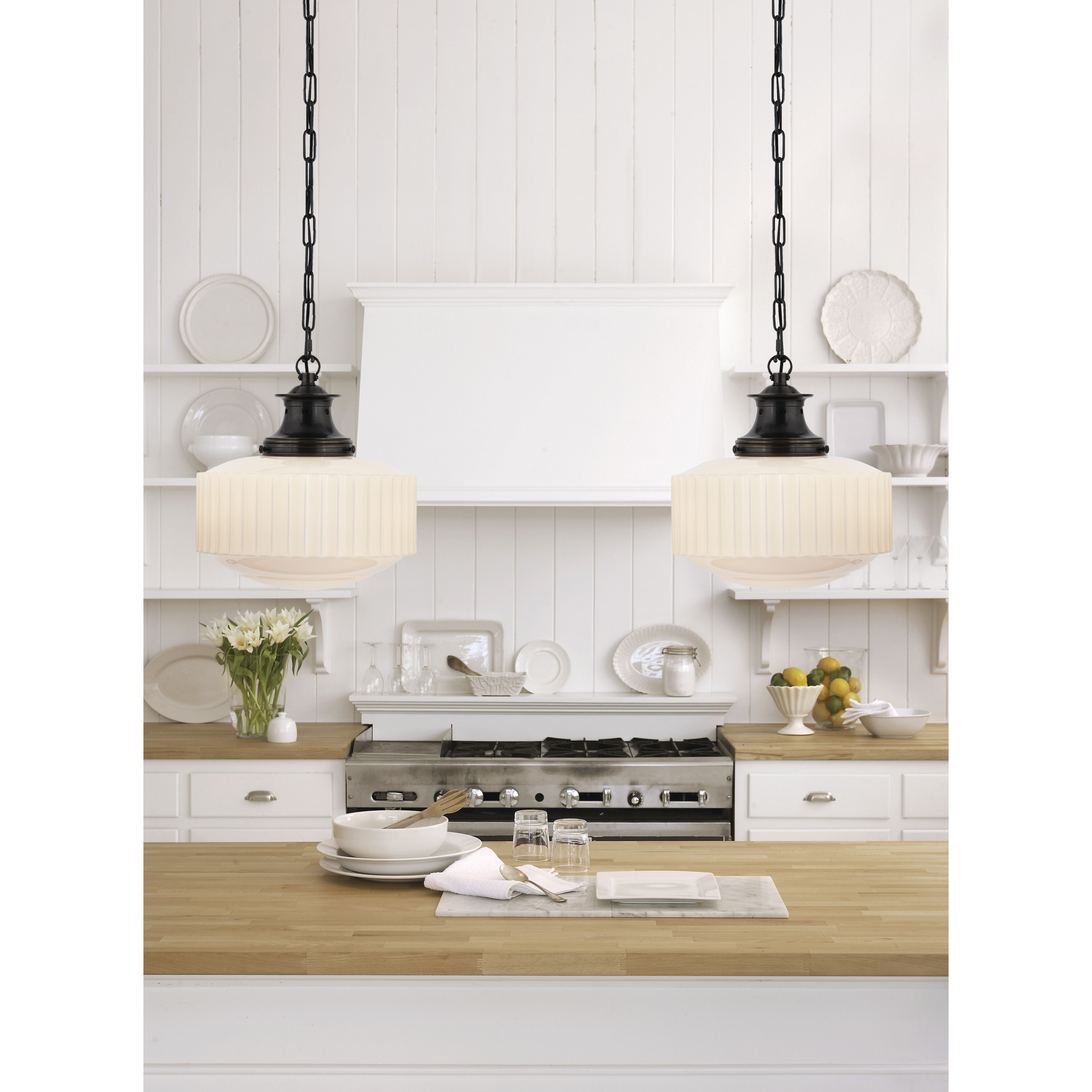 Thomas O'Brien Milton Road 1 Light 14.25 inch Bronze Flush Mount Ceiling Light