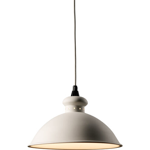 Radiance 1 Light 15 inch Hammered Copper Pendant Ceiling Light in White Cord