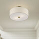 Monroe 2 Light 13 inch Antique Brass Semi Flush Mount Ceiling Light, Medium