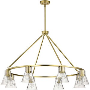 Gianna 40 inch Vintage Brass Chandelier Ceiling Light