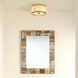 Upsala 2 Light 11.5 inch Antique Brass Flush Mount Ceiling Light, Small