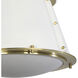 French Maid 1 Light 13 inch White and Natural Brass Flush Mount Ceiling Light