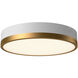 Alora Mood Adelaide LED 11.13 inch Aged Gold/White Flush Mount Ceiling Light in Aged Gold and White