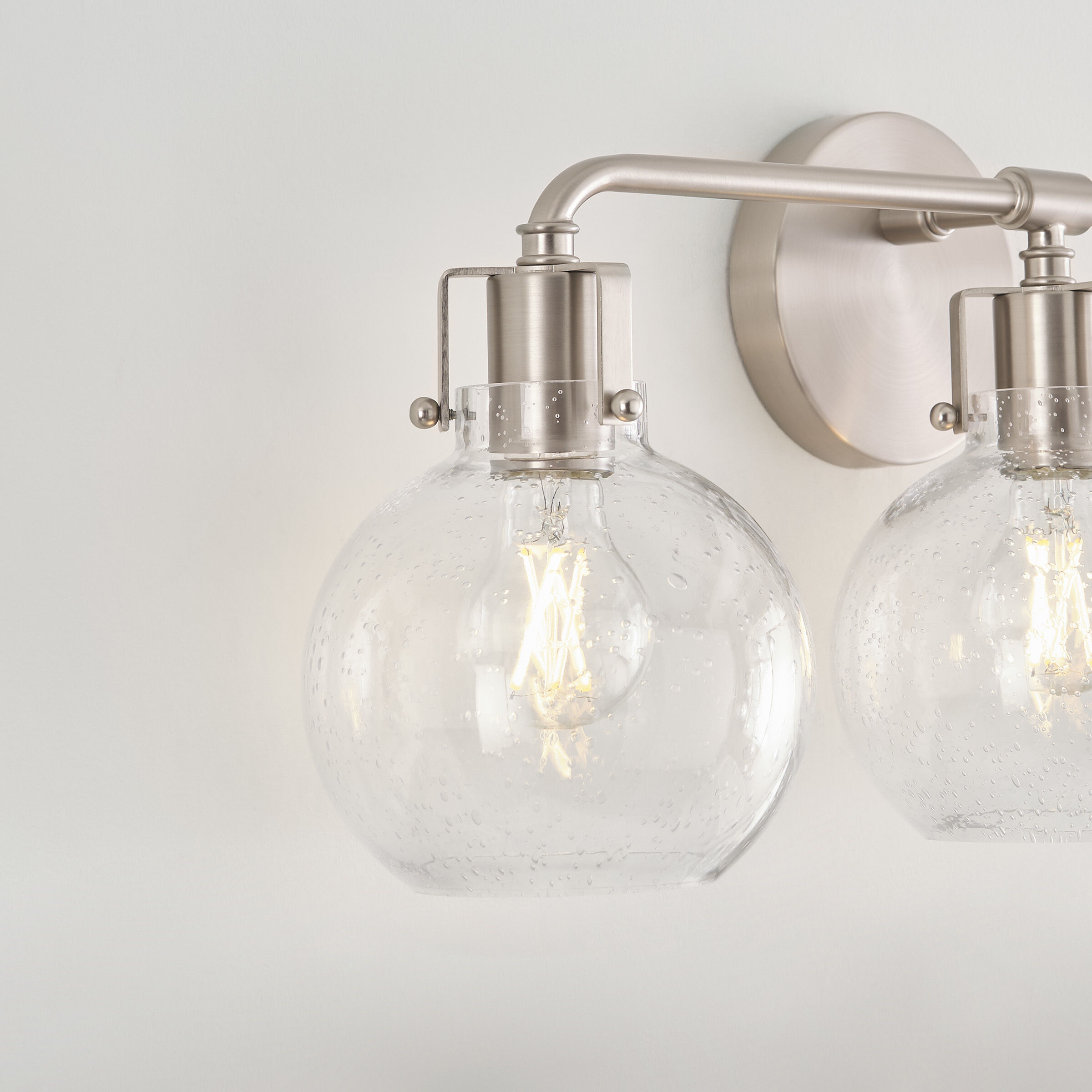 Sean Lavin Clara Vanity Light Wall Light in Satin Nickel