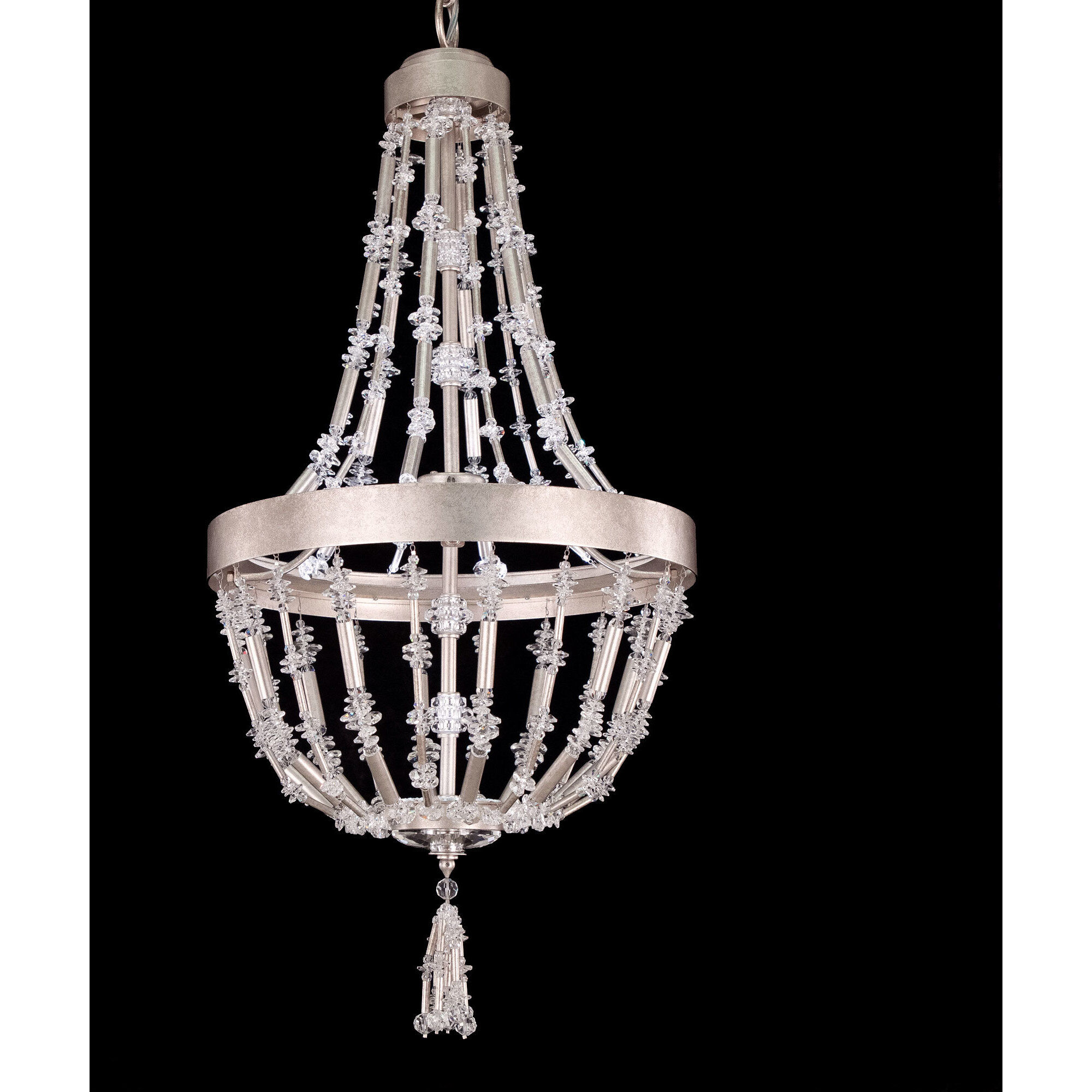 Bali LED 16 inch Antique Silver Pendant Ceiling Light, Schonbek Signature