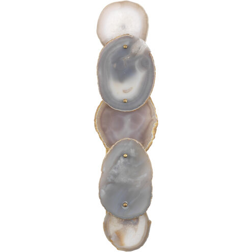 Trinity 2 Light 6.5 inch Pale Lavender & Antique Brass Wall Sconce Wall Light