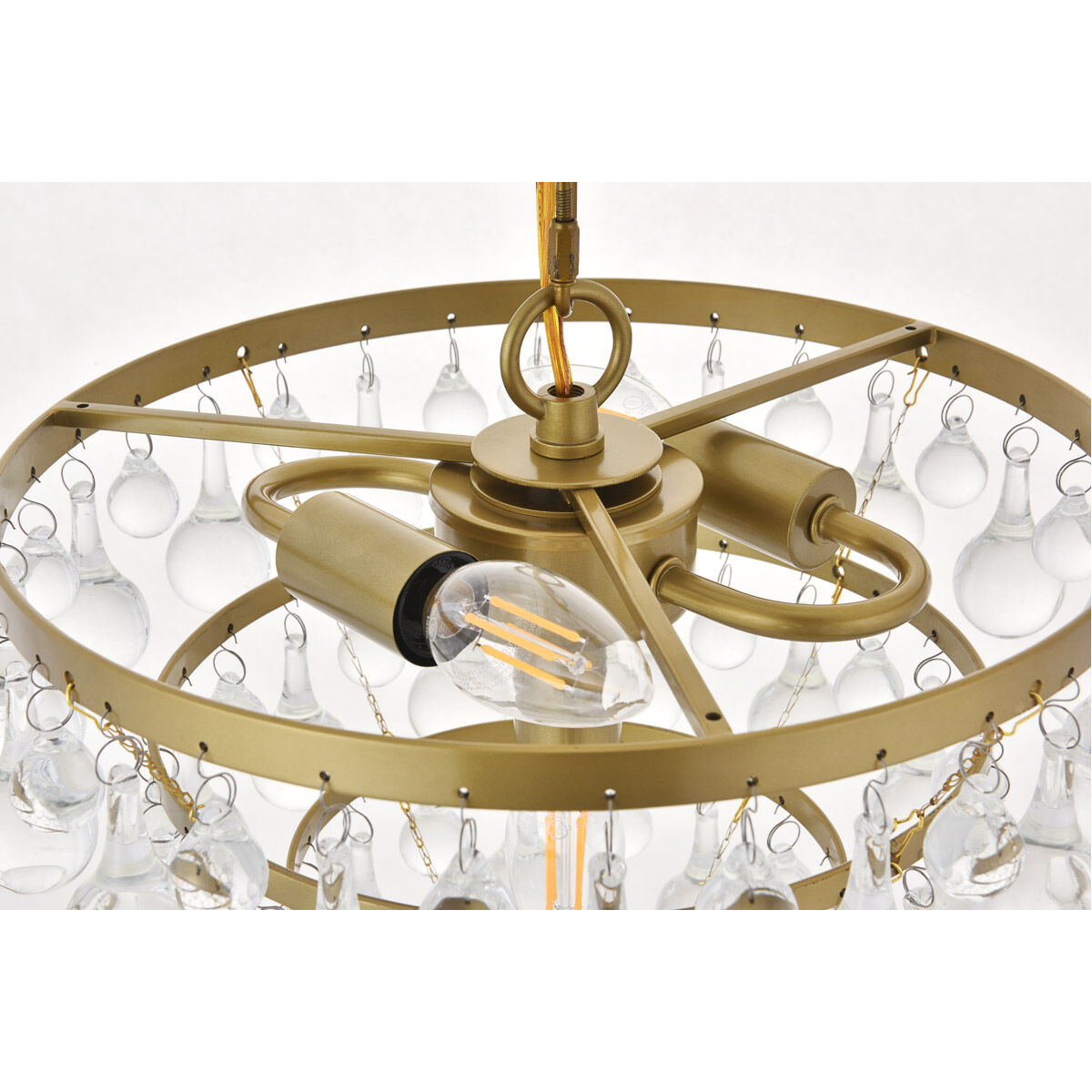 Kora 3 Light 13 inch Brass Pendant Ceiling Light