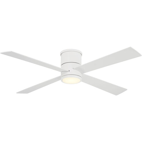 Falco Flush 54 inch Flat White Flush Mount Ceiling Fan