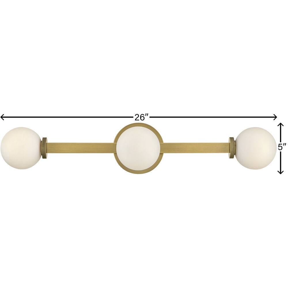 Audrey LED 26 inch Heritage Brass Bath Light Wall Light