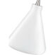 Geneva 1 Light 7 inch White with Brushed Nickel Accents Mini Pendant Ceiling Light
