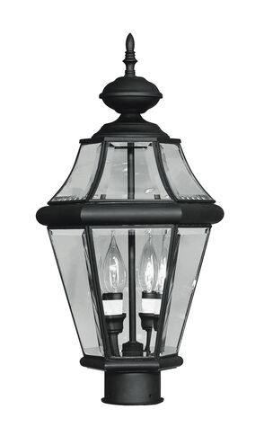 Georgetown 2 Light 21 inch Black Outdoor Post Top Lantern
