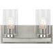 Goodwin 2 Light 12.87 inch Brushed Nickel Vanity Light Wall Light