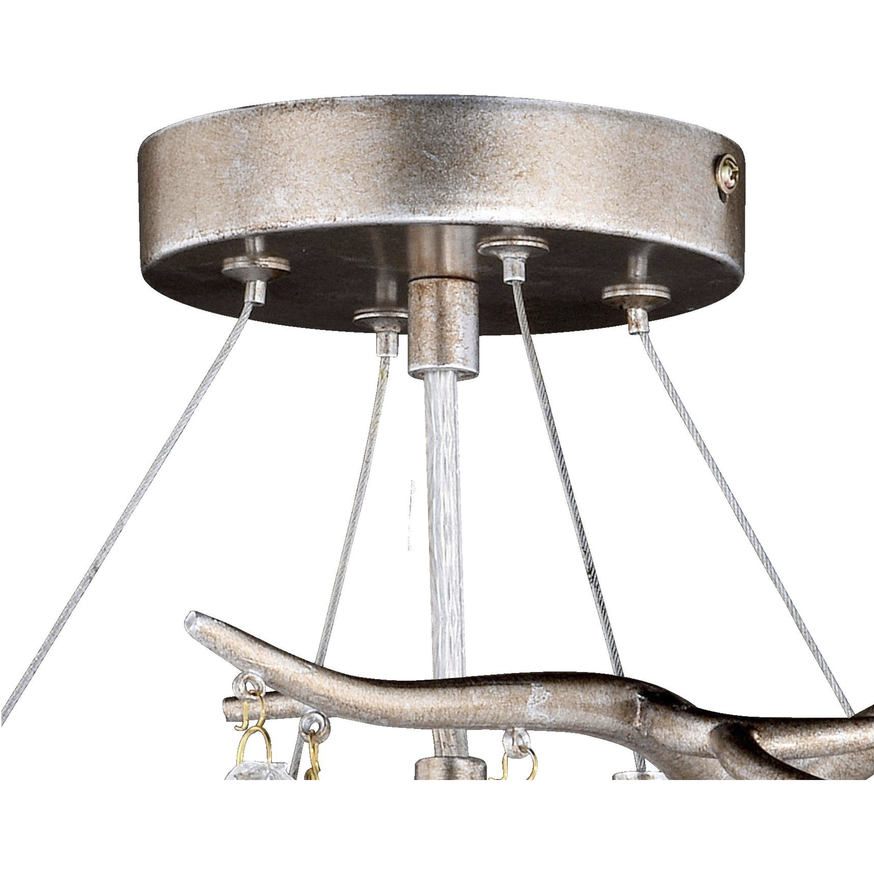 Rainier 4 Light 24 inch Silver Mist Semi-Flush Mount Ceiling Light