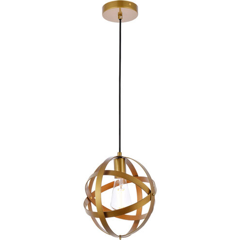 Celeste 1 Light 9.8 inch Brass Pendant Ceiling Light