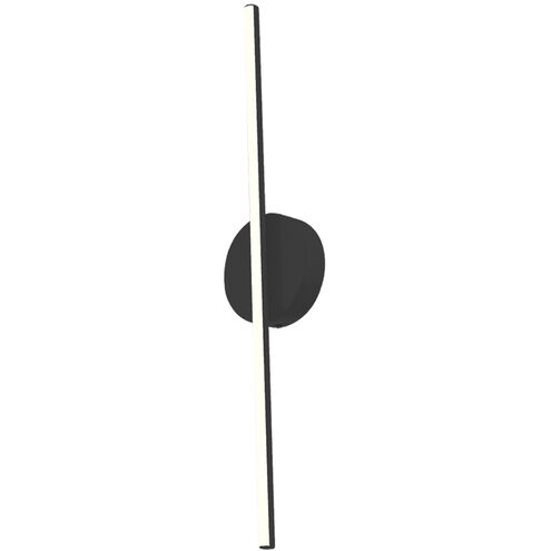 Chute LED 23.5 inch Black with White ADA Wall Sconce Wall Light