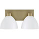 Ross 2 Light 16.5 inch Aged Brass Vanity Light Wall Light