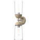 Alora Mood Emil 2 Light 5 inch White and White Oak Bath Vanity Light Wall Light