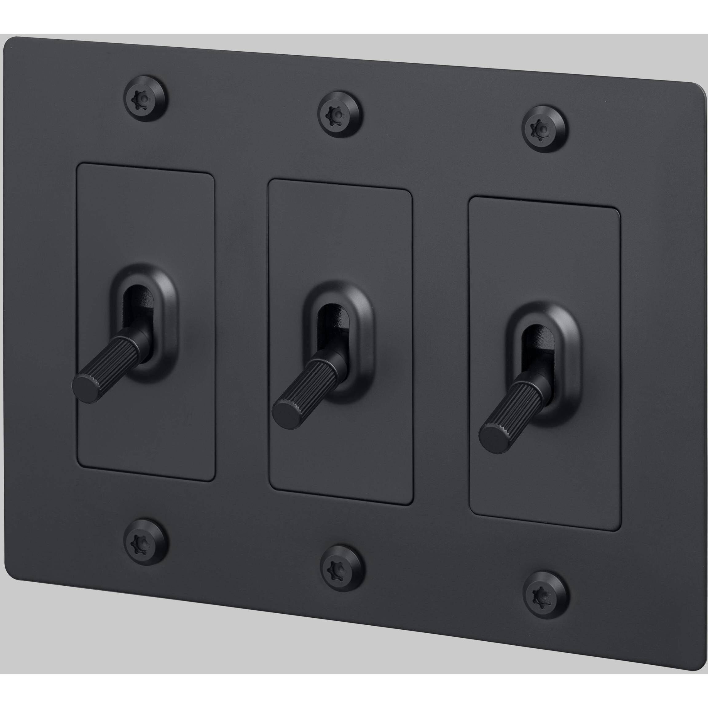 3G Toggle 120-277 Black Light Switch