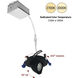 M2 Matte Black Mini Elbow Downlight, Round Trim